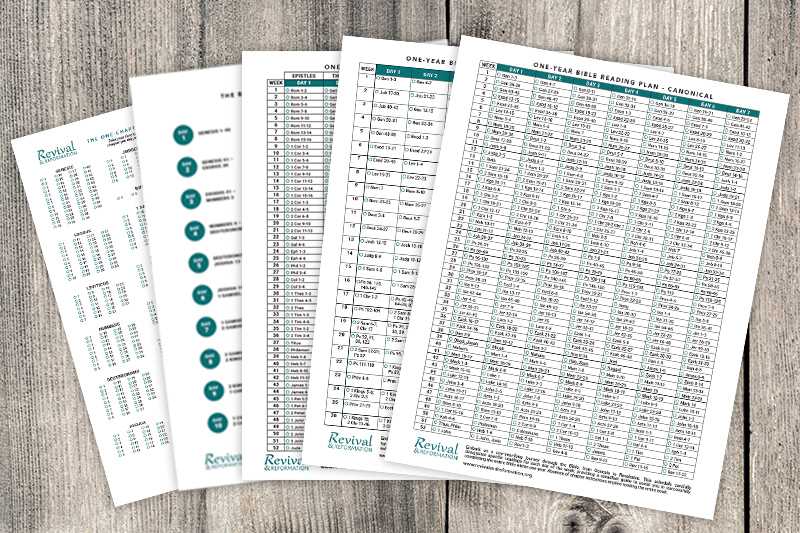 one year bible reading schedule printable