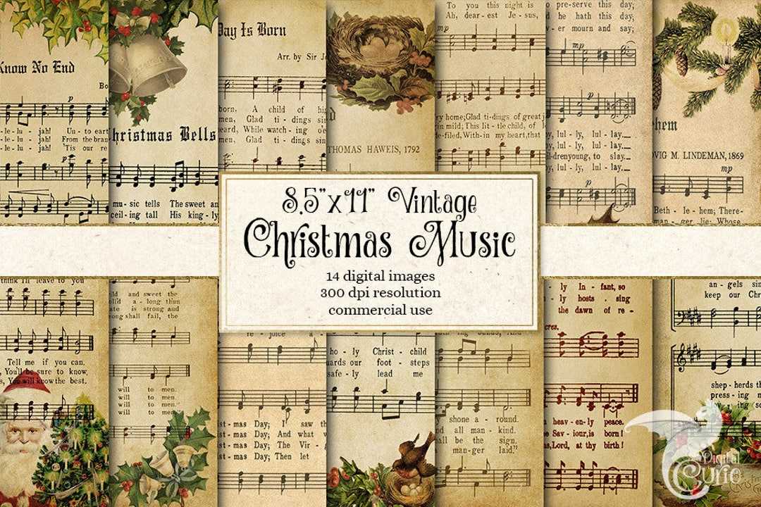vintage christmas sheet music printable free
