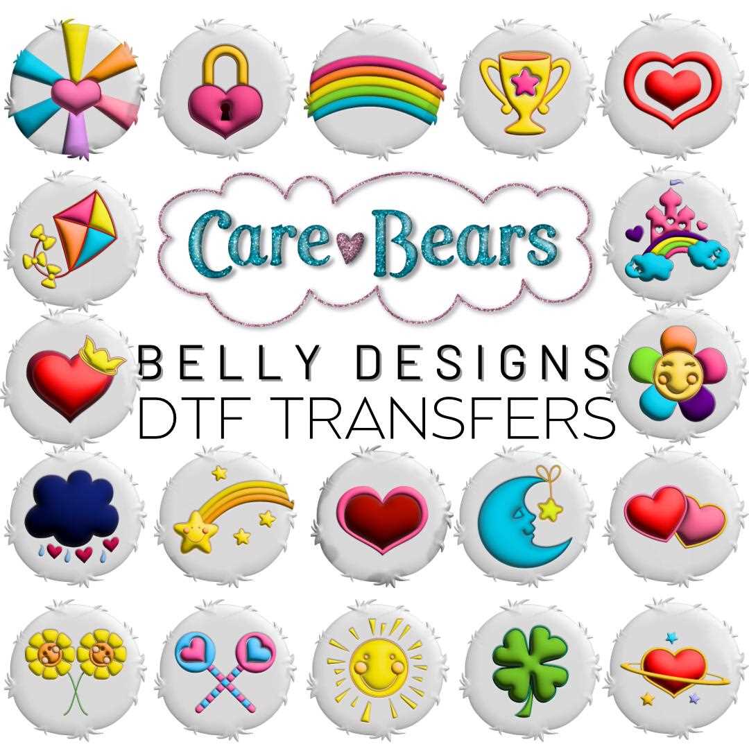care bear belly badges printable