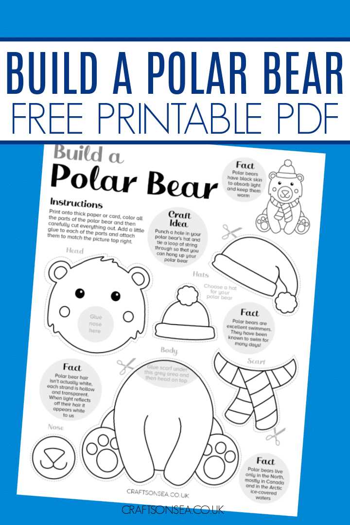 printable polar bear craft template