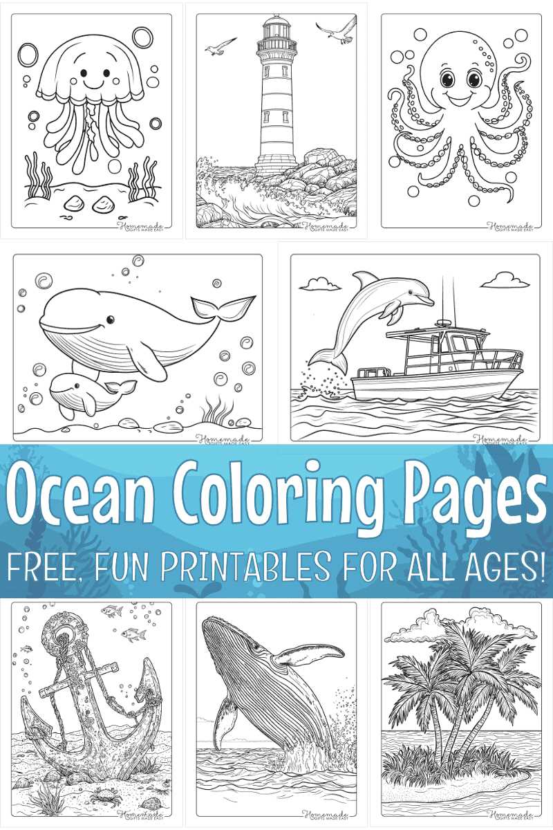 free printable sea animals coloring pages