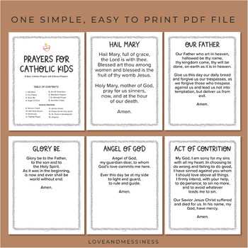 printable prayers catholic