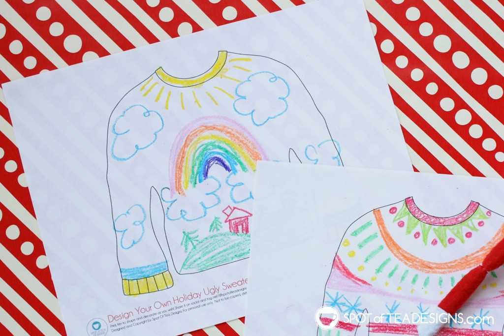 printable ugly sweater template