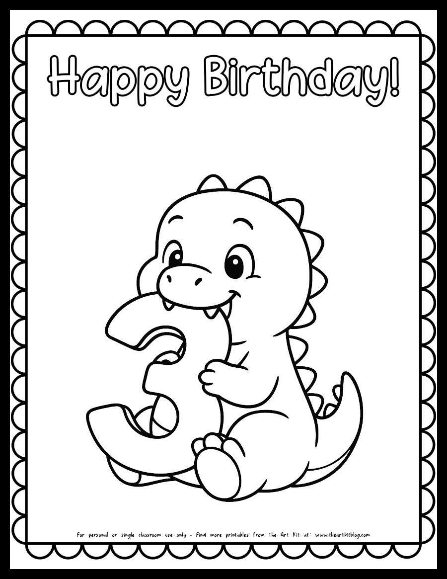 3 dinosaurs printables