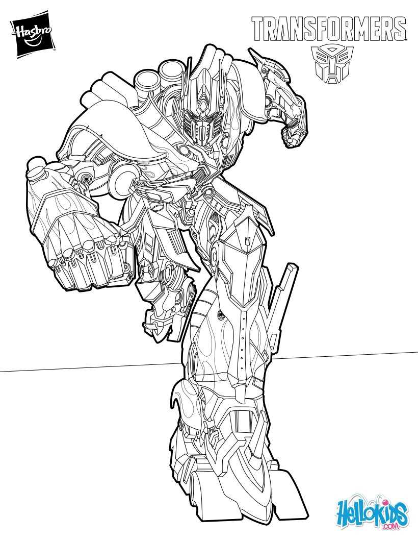 optimus prime coloring pages printable