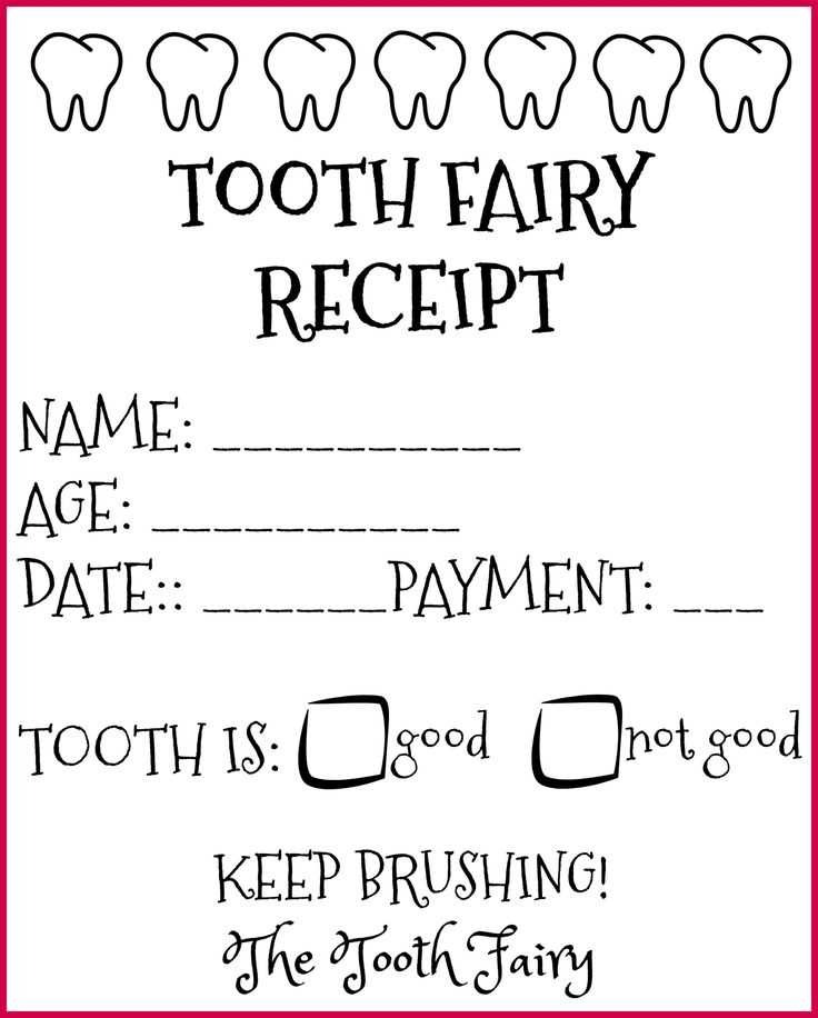 free tooth fairy receipt printable