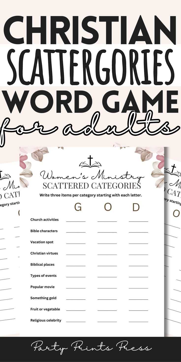 free printable games for womens ministry