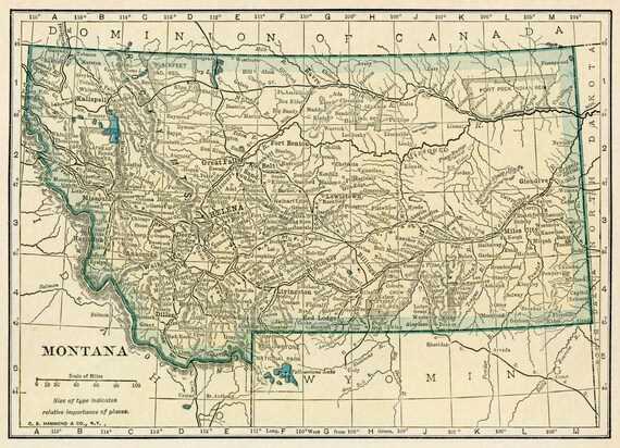 printable map of montana