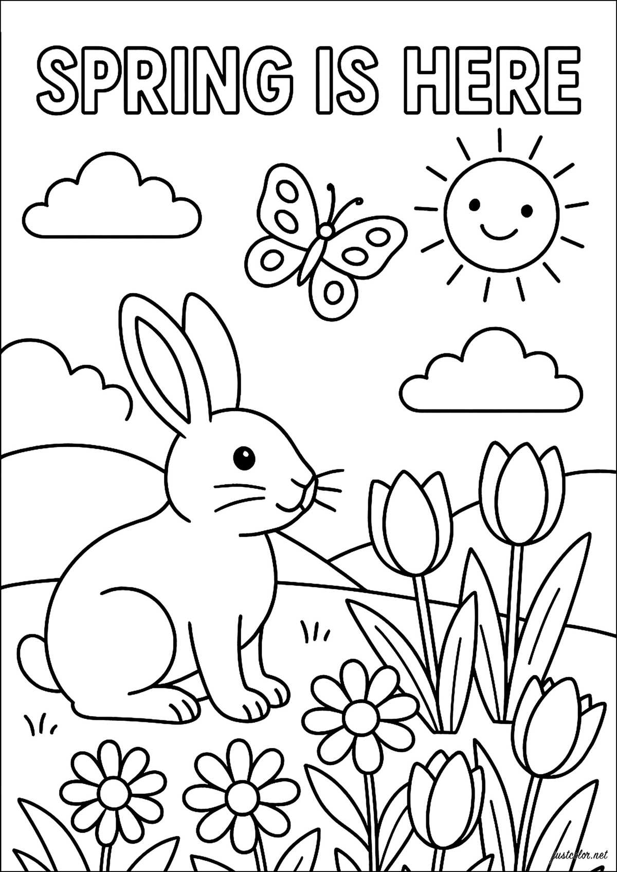free printable spring coloring pictures