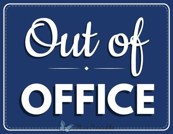 out of office sign printable