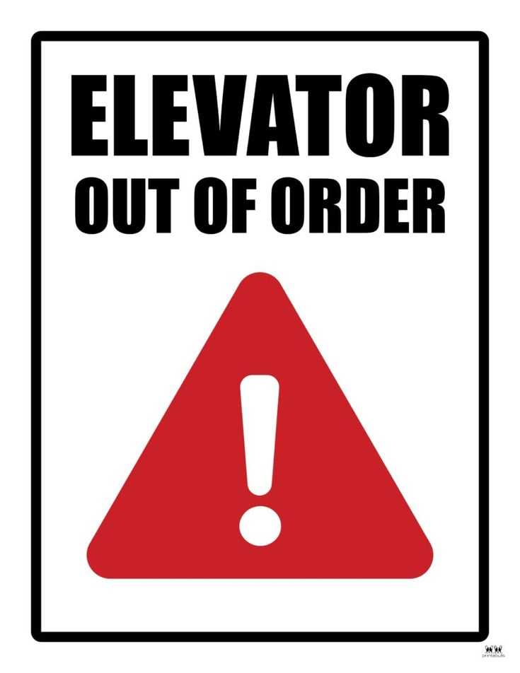 out of order signage printable