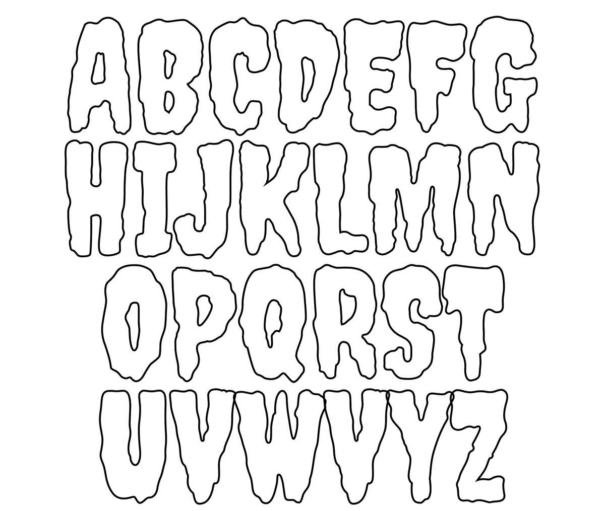 spooky letters printable