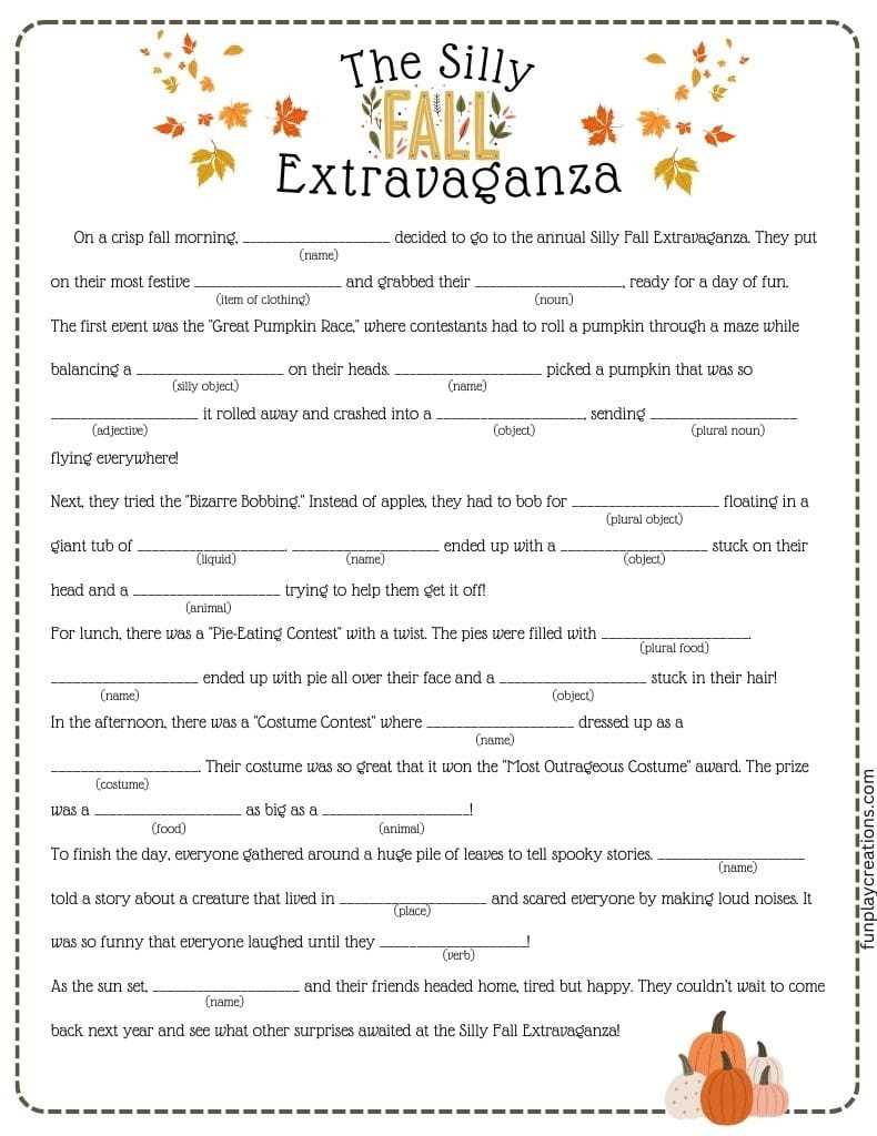 mad libs free printable