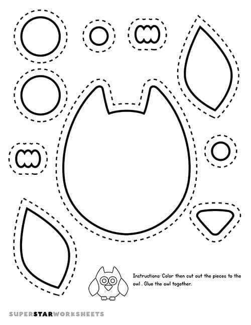 owl template printable