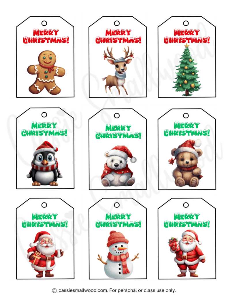 printable christmas name labels