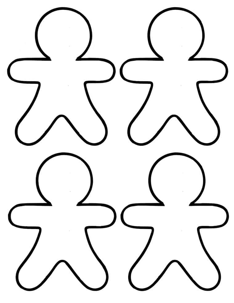 gingerbread man template printable free