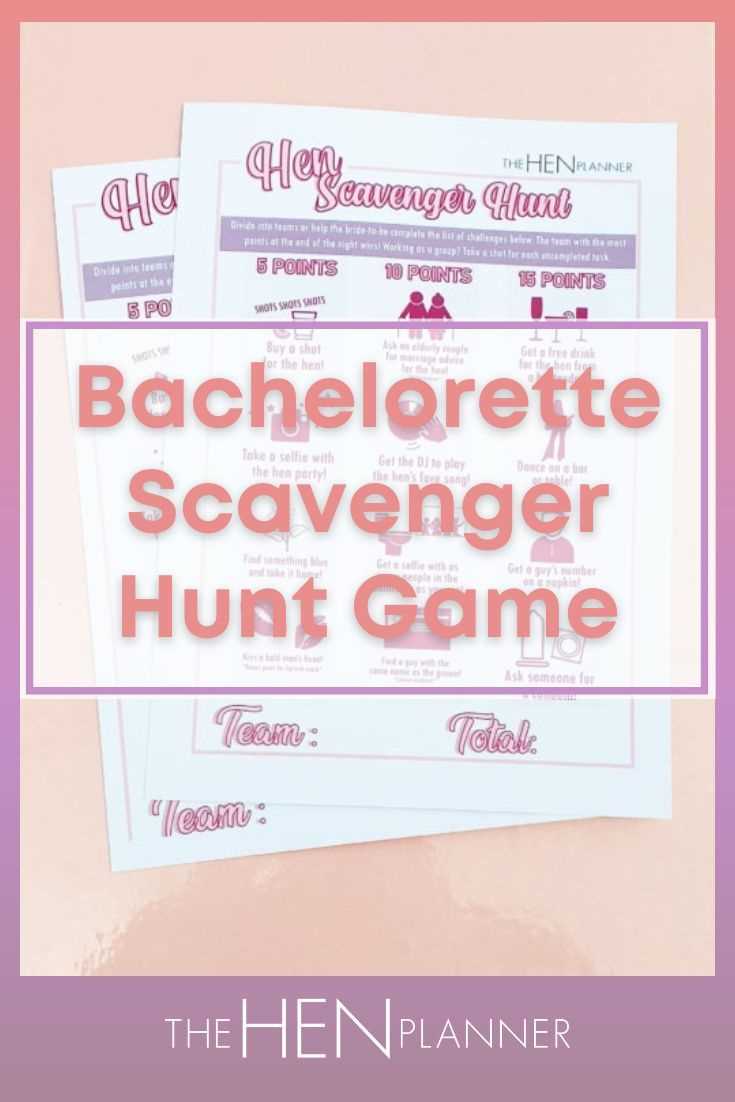 hen night scavenger hunt printable