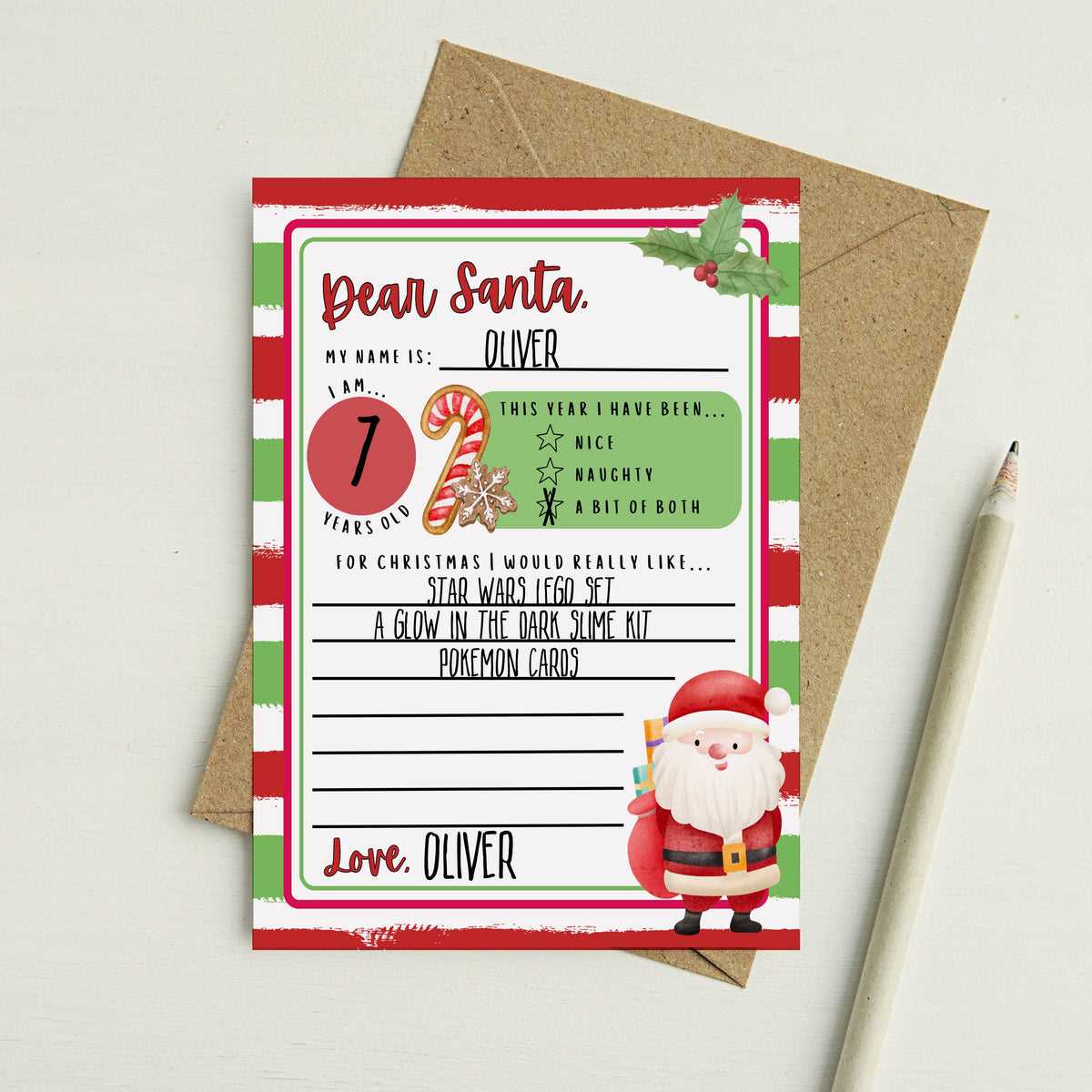 printable santa stationery