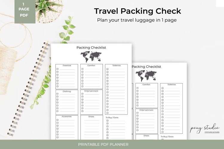 packing list printable free