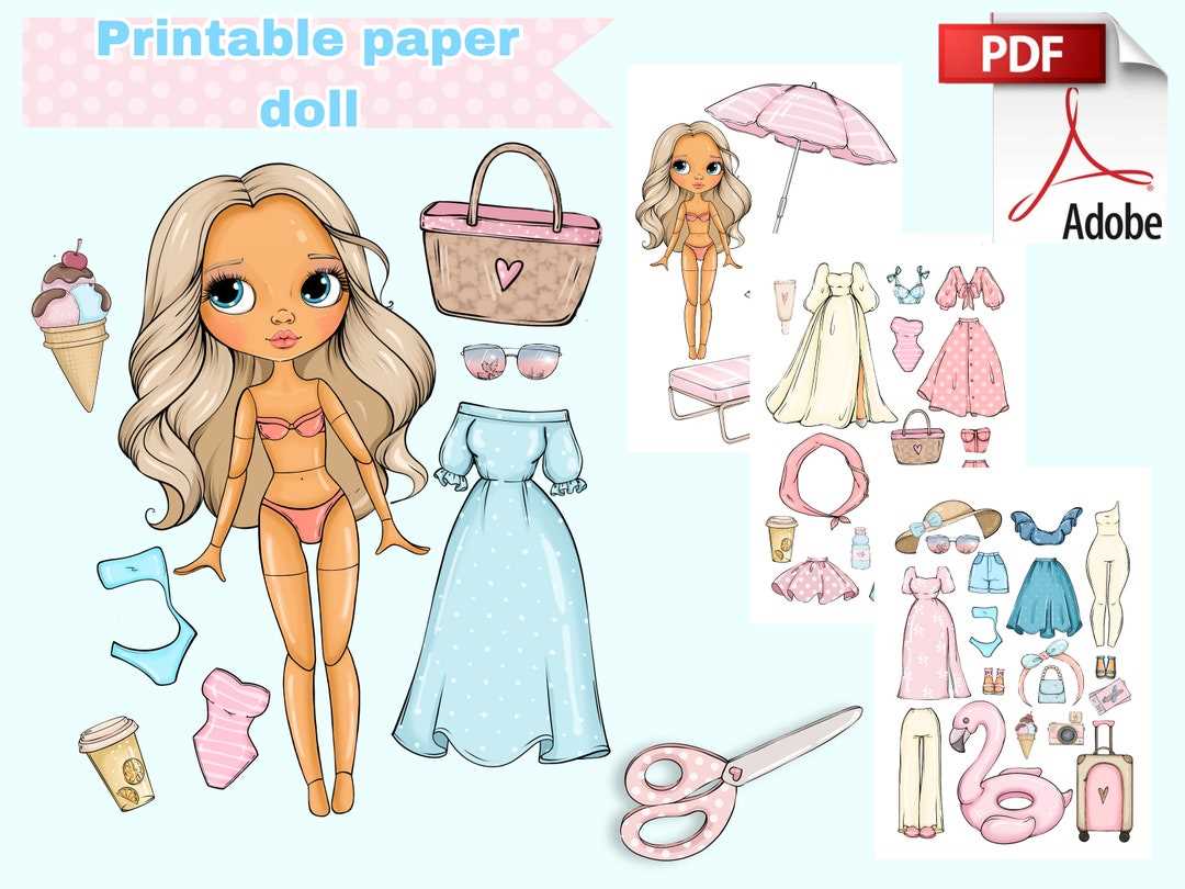 paper doll template printable