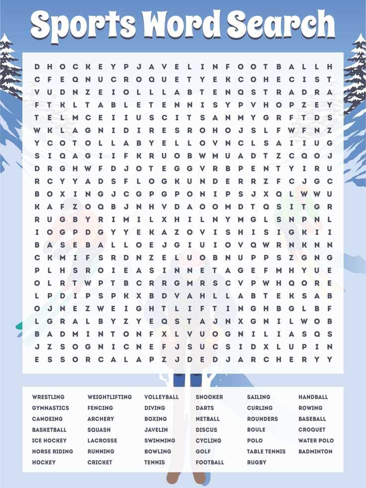 sports word search free printable