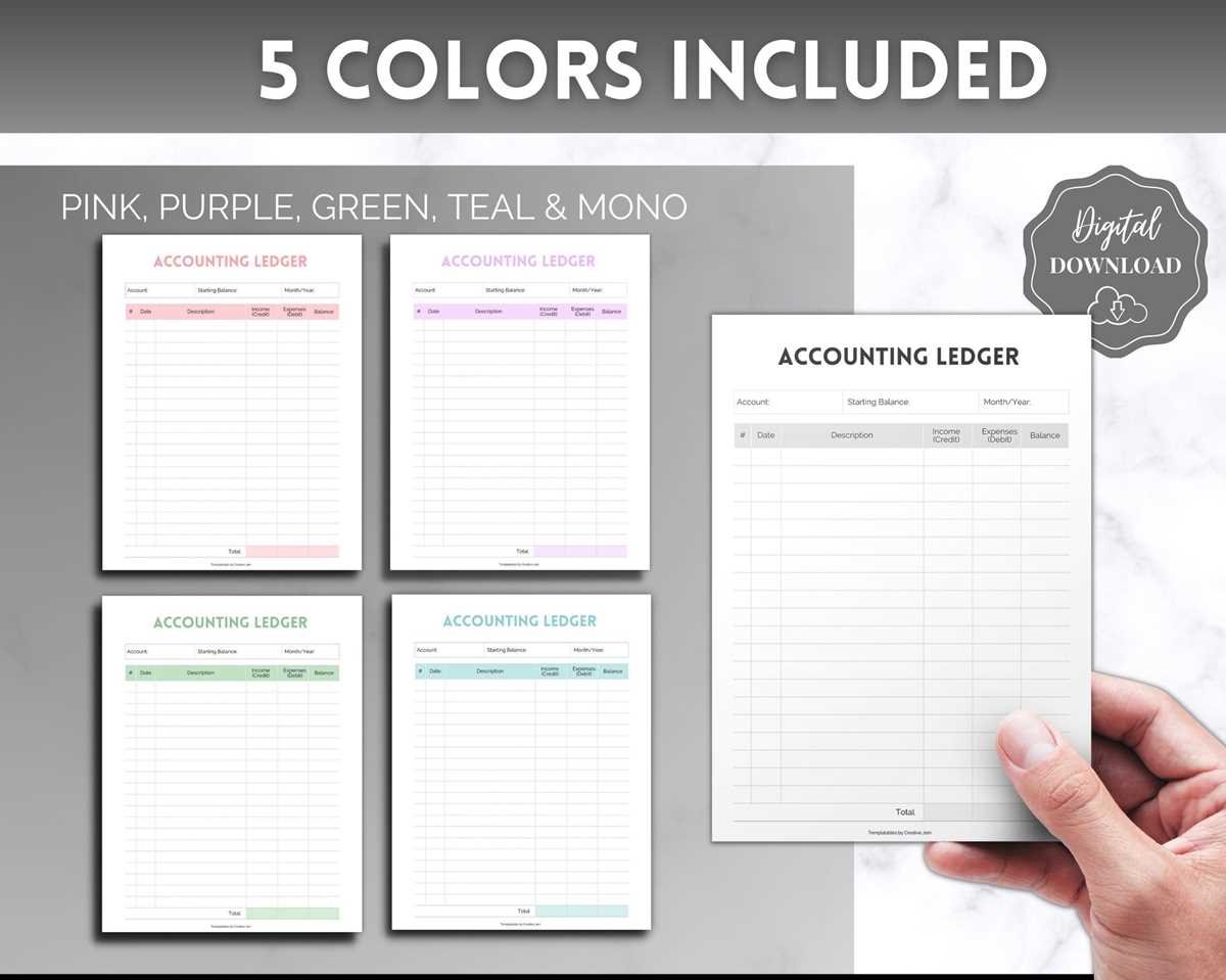 accounting ledger template printable