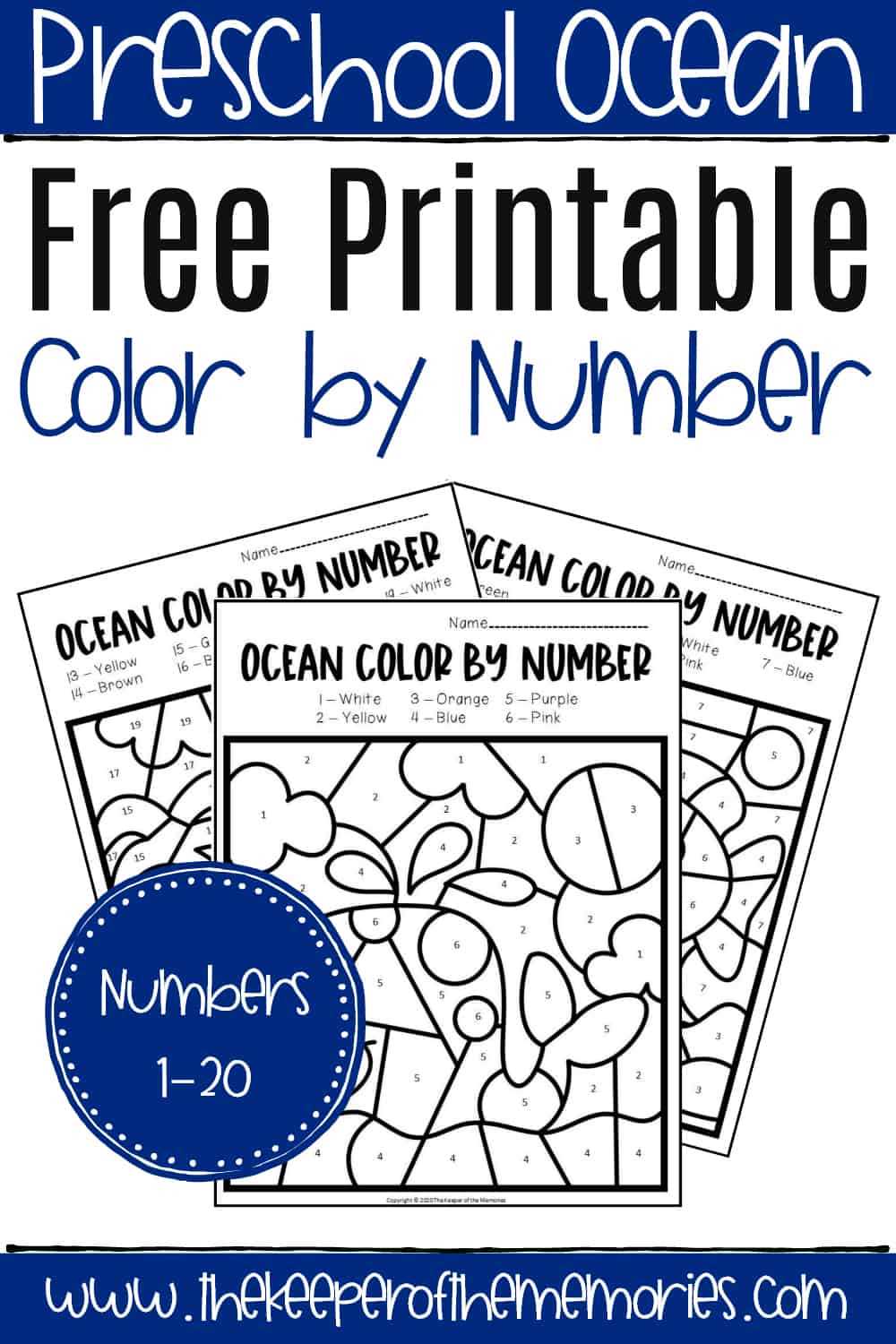 color by number free printable worksheets