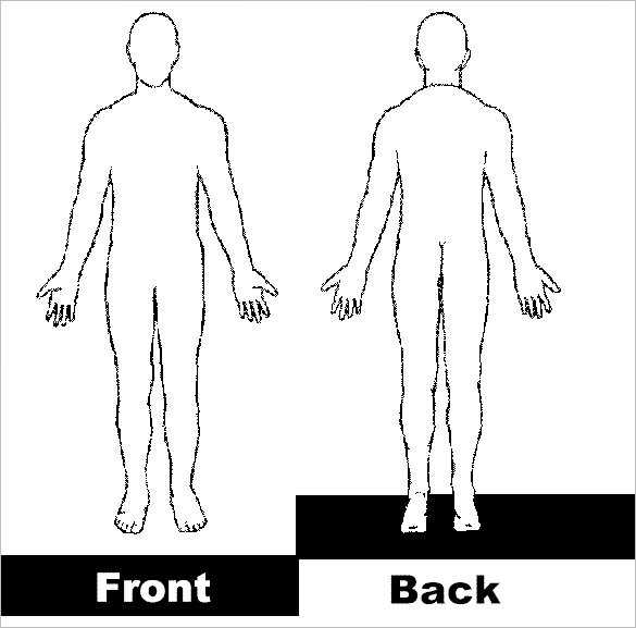 printable body outline