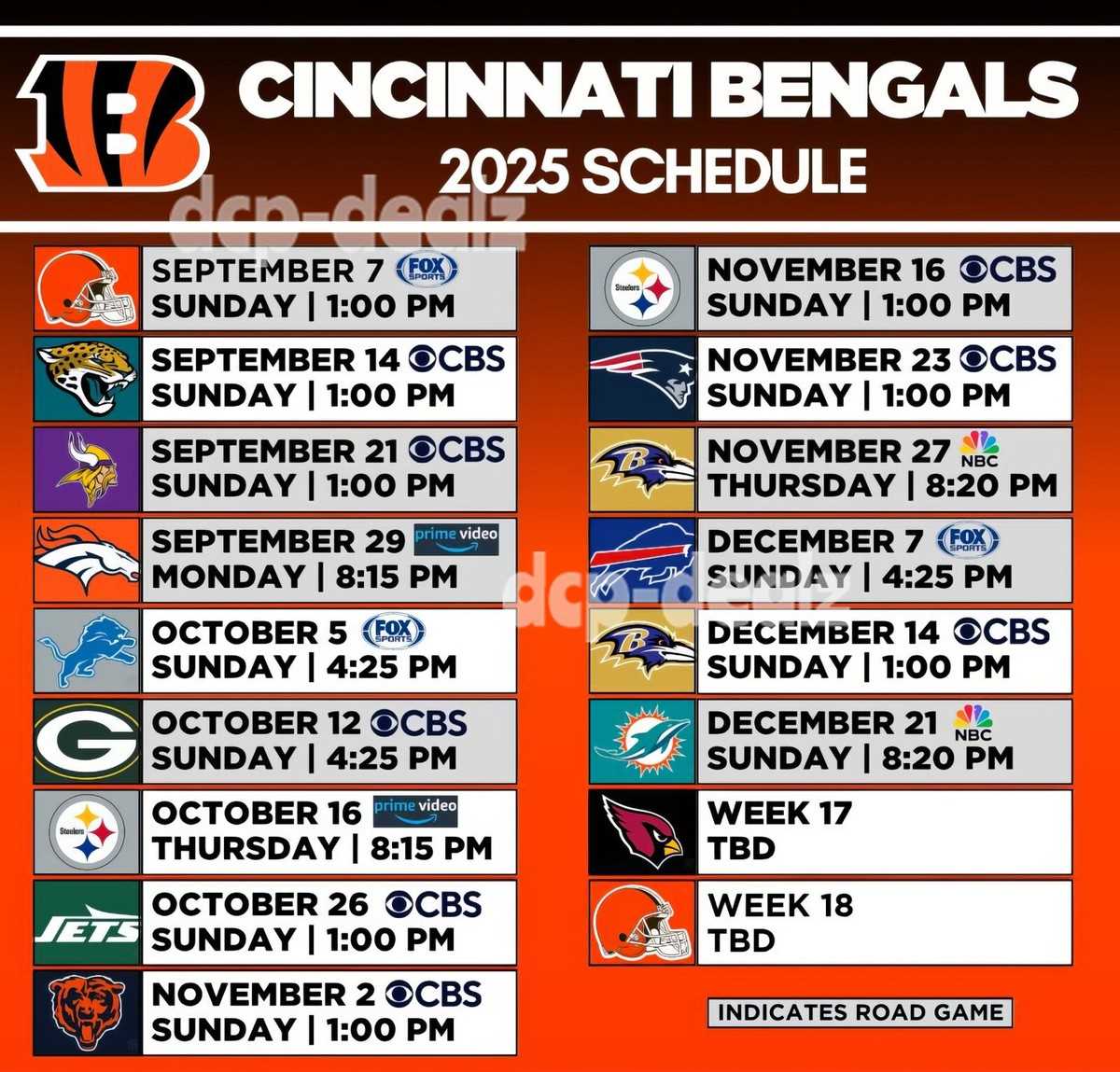 nfl week 17 printable schedule