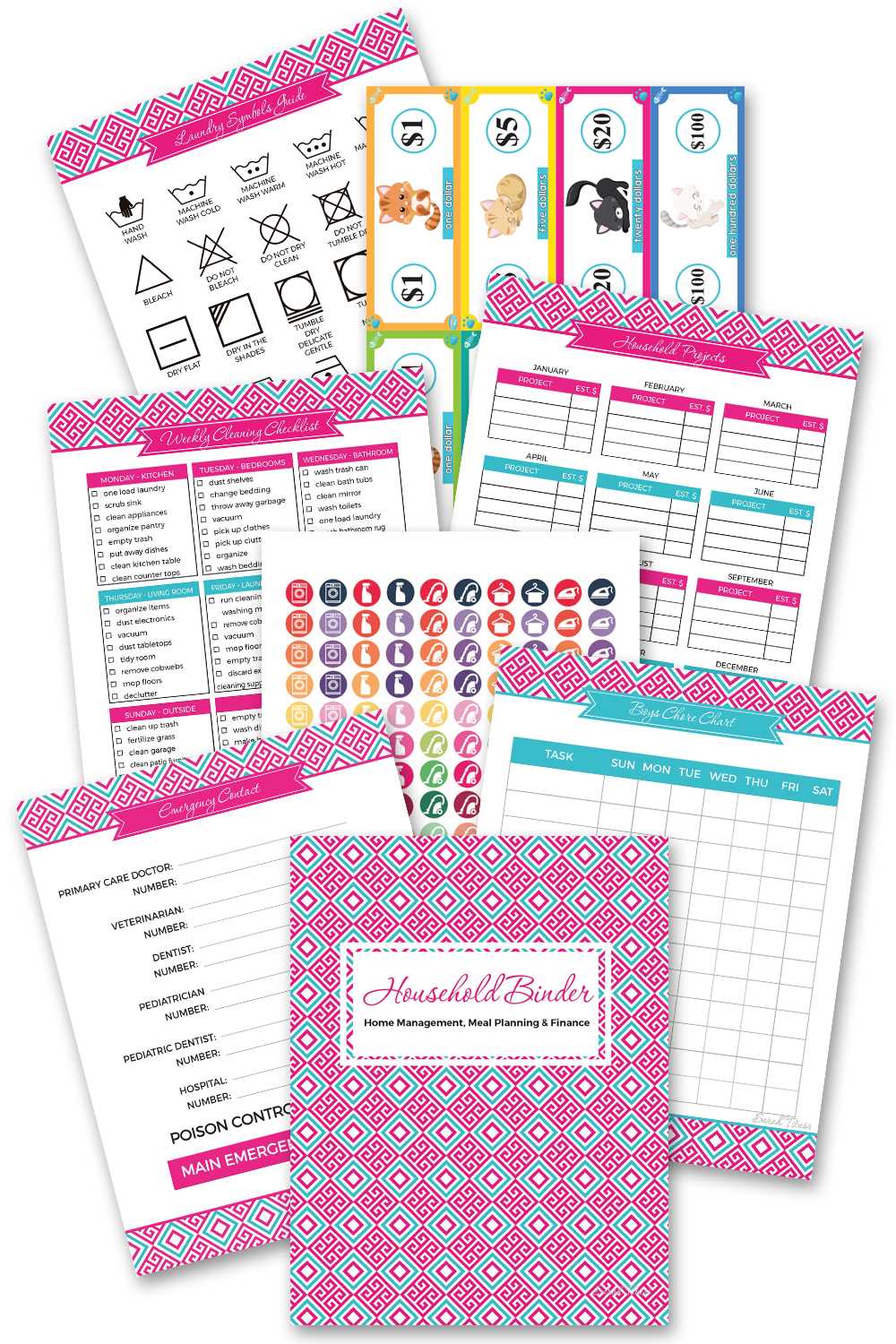 free printables for home management binder
