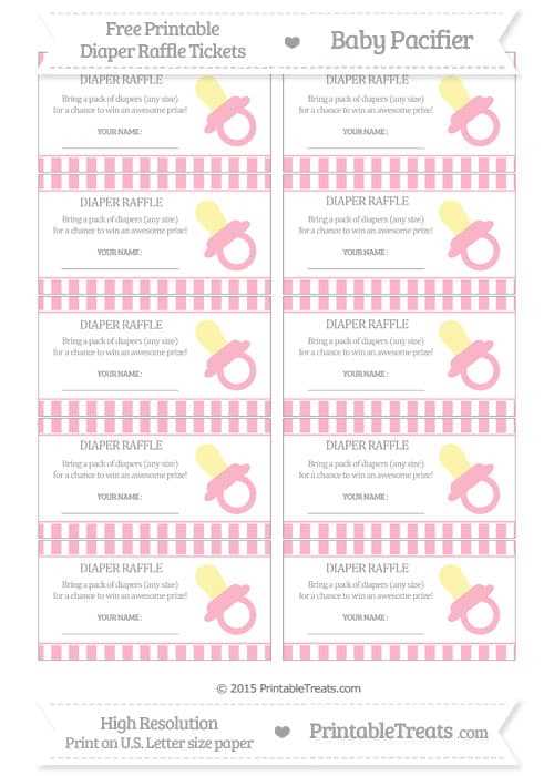 free printable diaper and wipe raffle