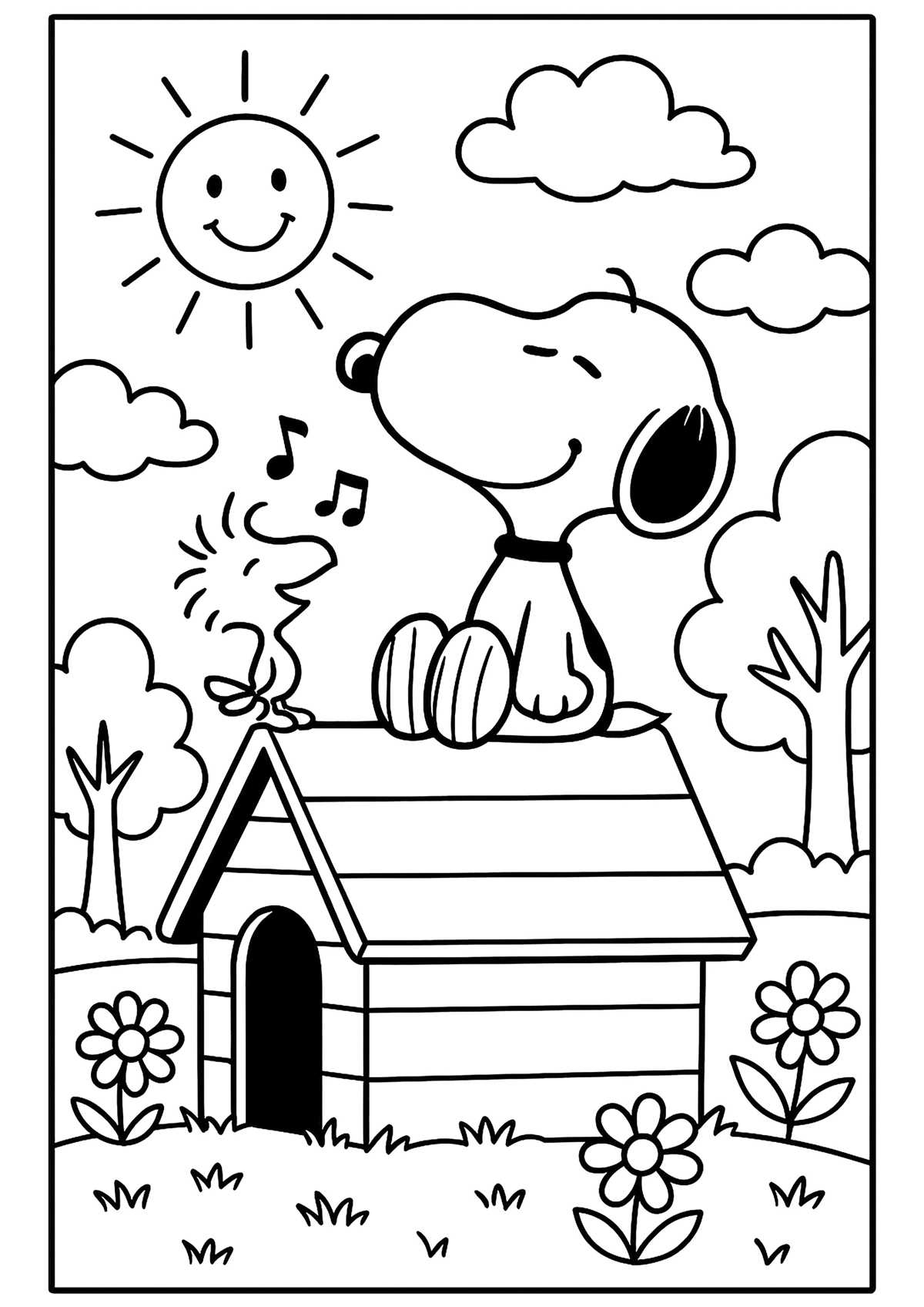 peanuts printable coloring pages