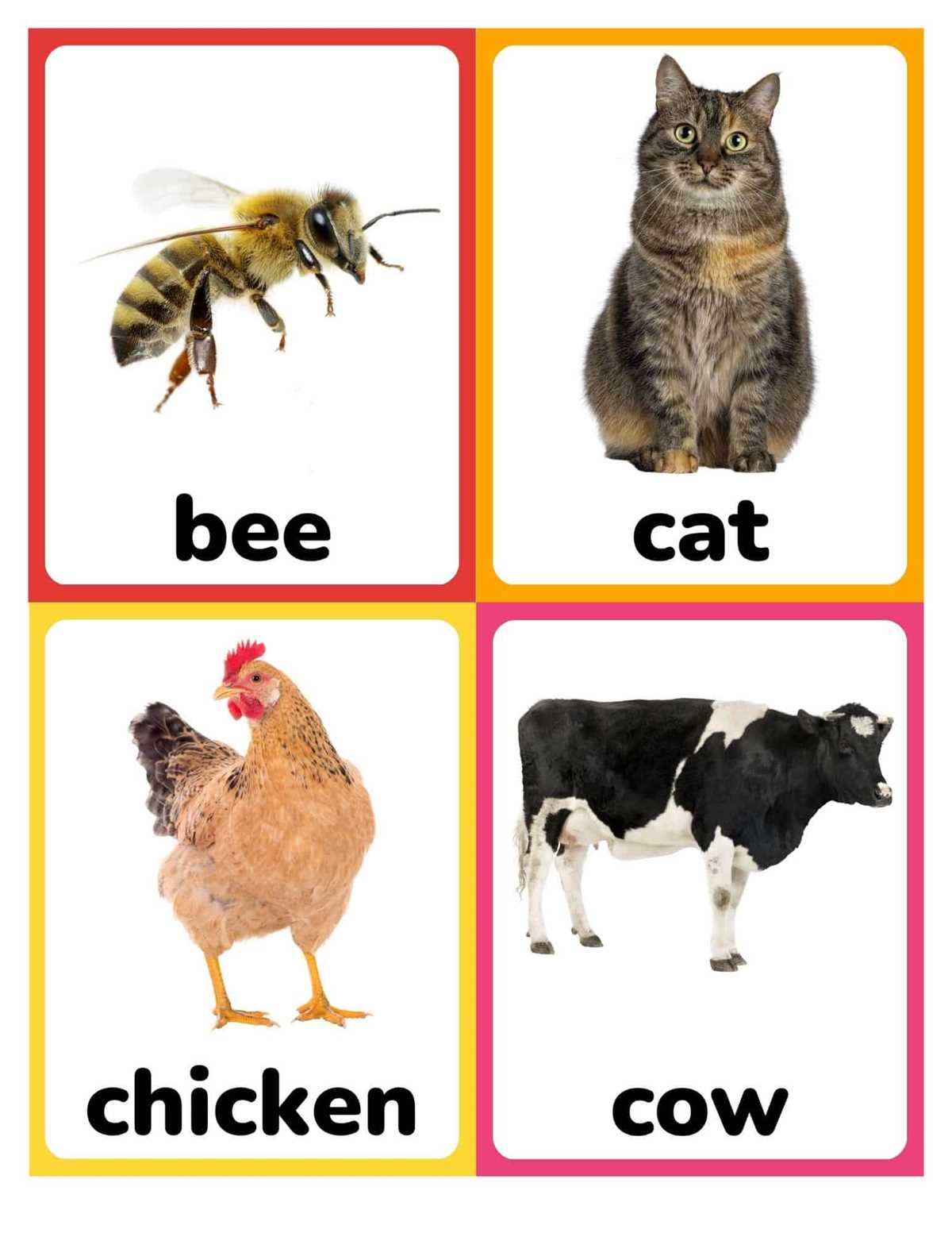printable images of farm animals