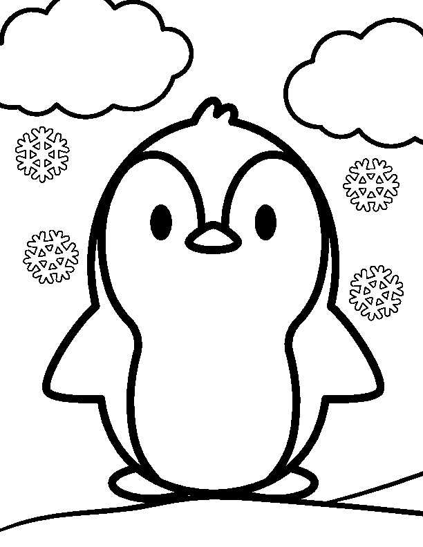 penguin printable coloring pages