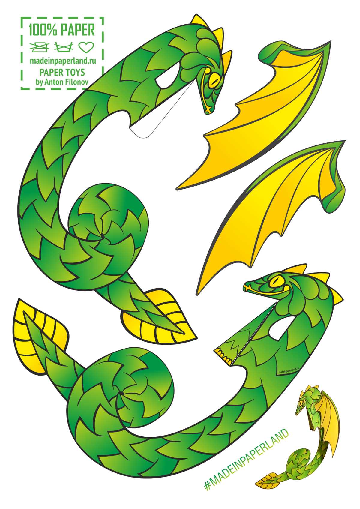 paper dragon printable