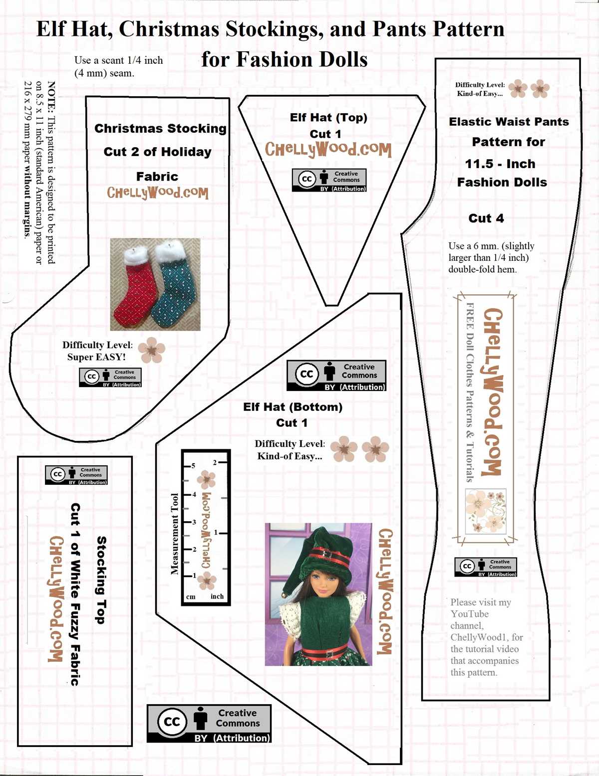 elf pattern printable