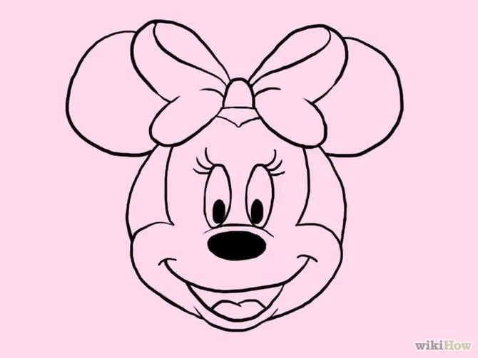 pink printable minnie mouse face