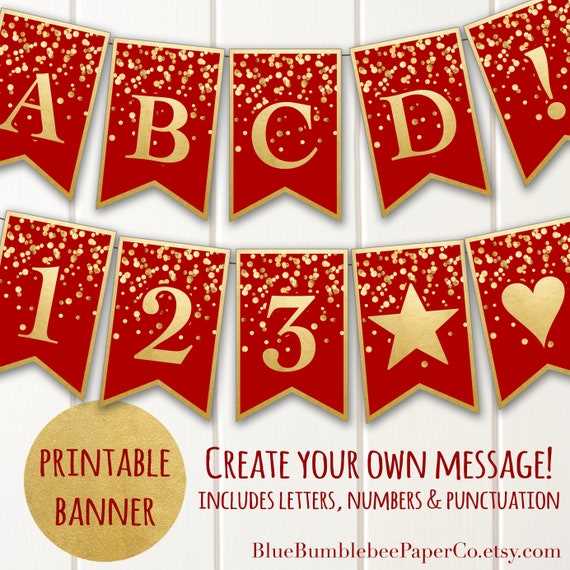letters printable banner