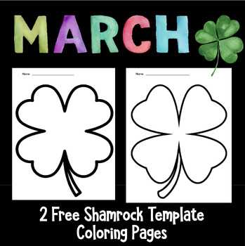 printable outline of a shamrock