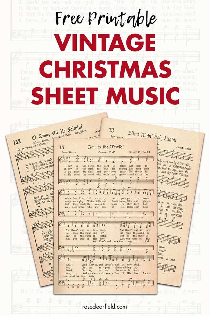free printable sheet music christmas carols