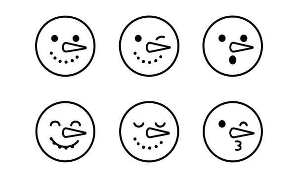 snowman face printable