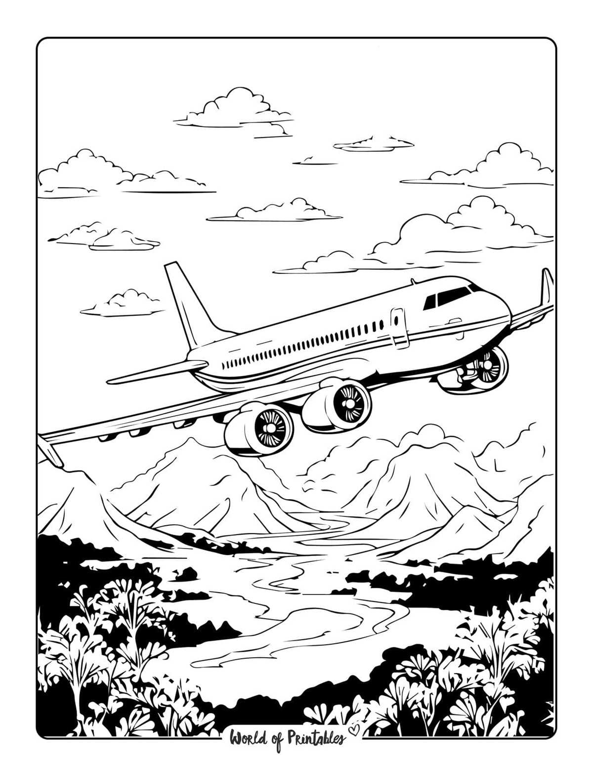 planes printable coloring pages