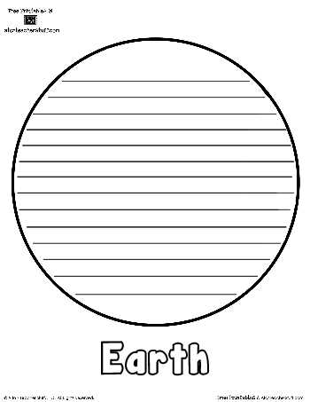 planet earth template printable