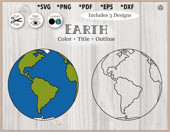 planet earth template printable