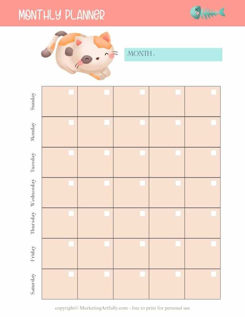 planner printables cute