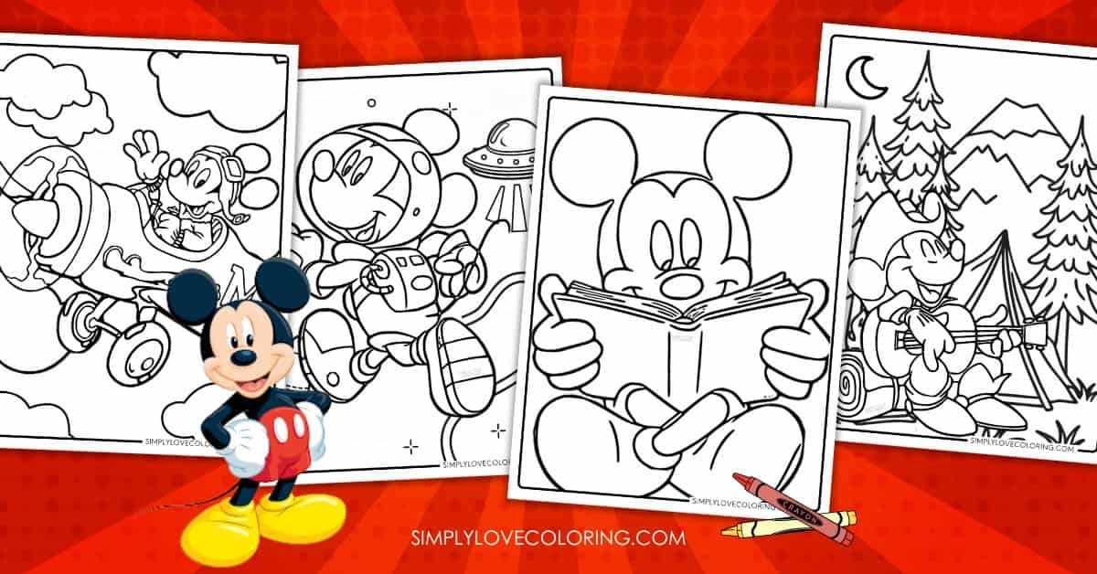 mickey and minnie printable coloring pages