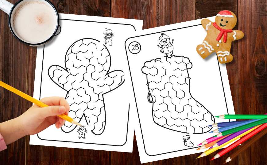 christmas maze printable free