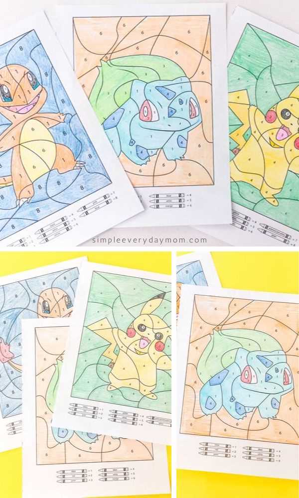 pokemon color by number free printable