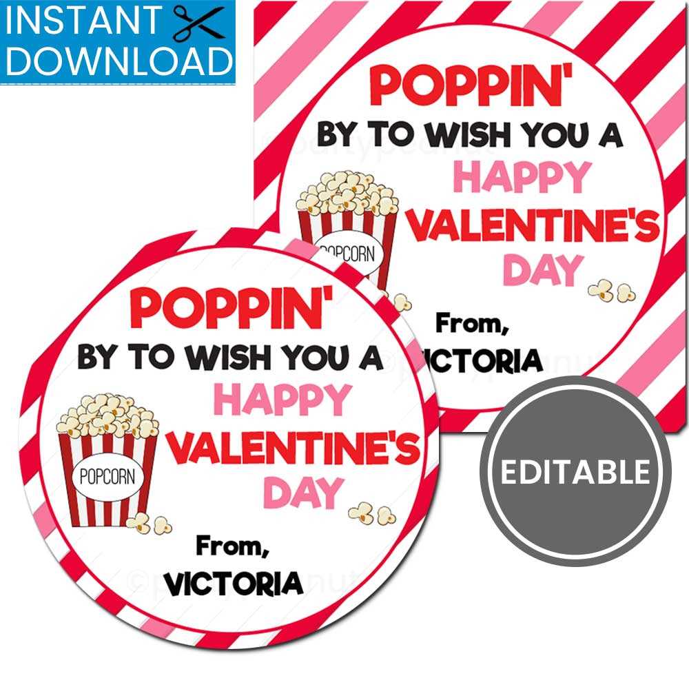 popcorn valentines printables