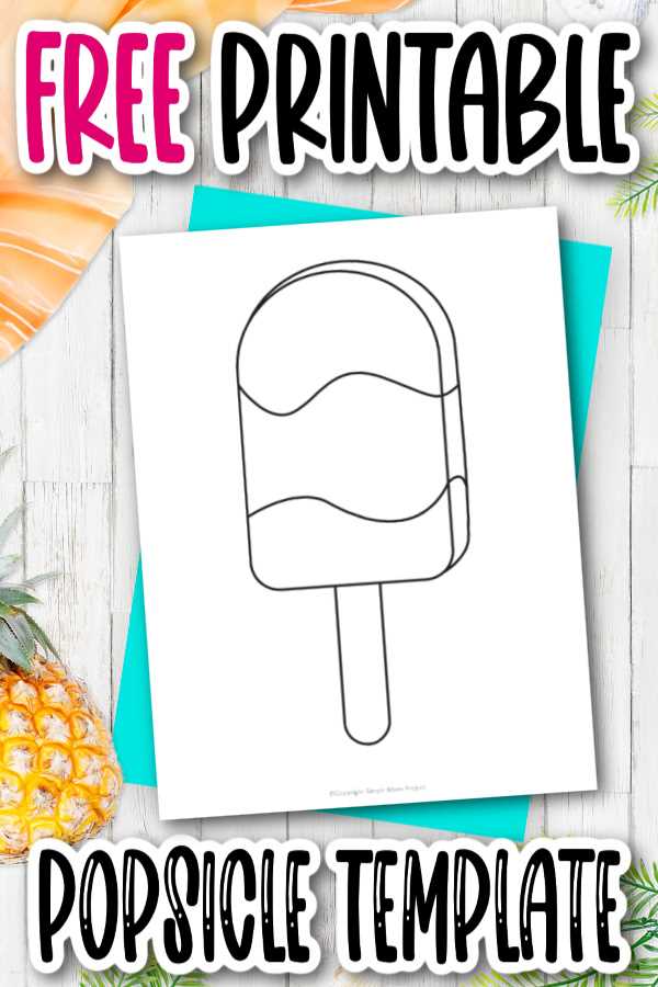 popsicle outline printable
